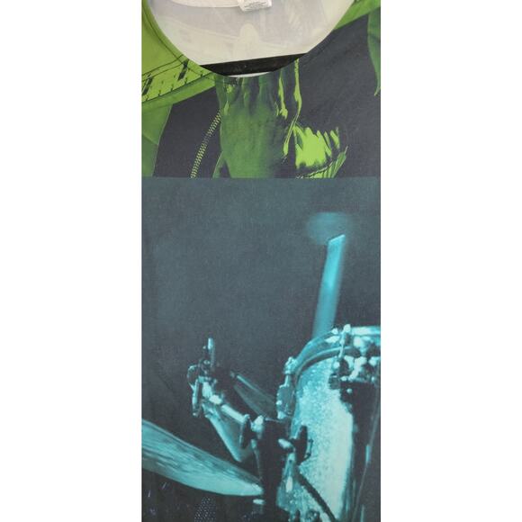 Musicians Band Rock N Roll Dress Drumset Fender Guitar Drums Microphone Sz 2XL - Picture 6 of 16